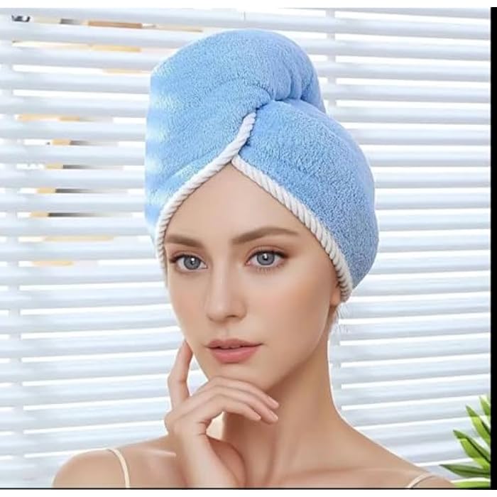 Premium Microfiber Drying Cap to Reduce Frizz and Protect Hair Damage, Practical Design for Shower, Travel, Gym for Every Woman Who Cares About Her Hair. - Image 2